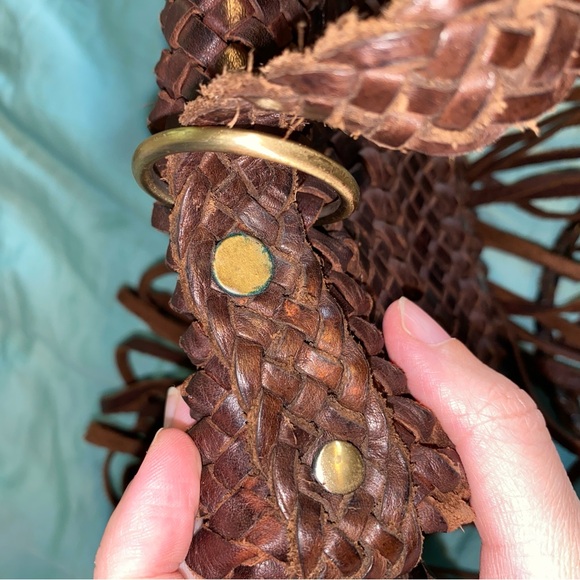 Vintage boho leather fringe bag - Picture 7 of 7